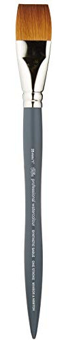 Winsor & Newton 5011625 Professional Watercolour Brush, Painting Brush for Watercolour Paints with Synthetic Fibres, Ergonomic Handle, Durable and Dimensionally Stable, Short Handle, Single Stroke