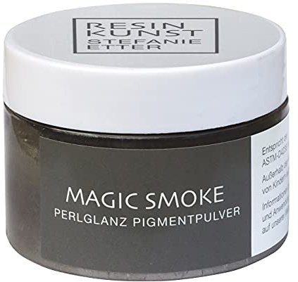 Resin Kunst Perlglanz Pigmentpulver, Magic Smoke, 50 g, Mica Pulver, Farbpigmente, Farbe für Kunstharz, Epoxidharzfarbe in anthrazit