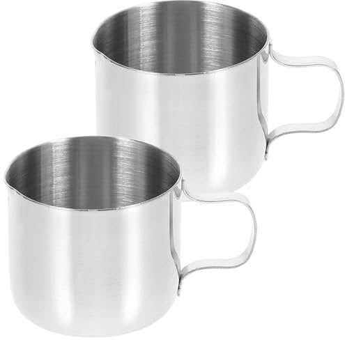 HEMOTON Mini Milk Jug Stainless Steel Espresso Jug Milk Foam Jug Espresso Milk Frothing Jug Coffee Cup Milk Jug Cream Jug for Milk Soy Coffee (30 ml)