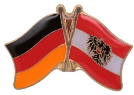 Generisch Mehrfarbig Pin Anstecker Fahne Deutschland/sterreich Adler Freundschaftspin