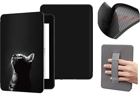XKUN 6.8 Inch Soft Protective Case for Kindle Paperwhite Fits 11th Generation 2021, Model M2L3EK & M2L4EK with Auto Wake/Sleep and Hand Strap - Durable Shockproof Case