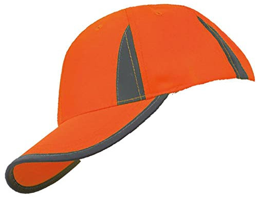 BrolloGroup Cappello Alta Visibilita' con Bande Riflettenti Cappellino con Visiera Personalizzabile con Ricamo PS 05320 (Arancio)