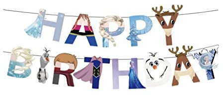 Frozen Elsa Anna Luftballons Banner Folie Latex Mädchen Happy Birthday Kinder Party Dekor