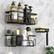 Kegii Etagère Douche sans Percage, Rangement Salle de bain, Accessoire Noir