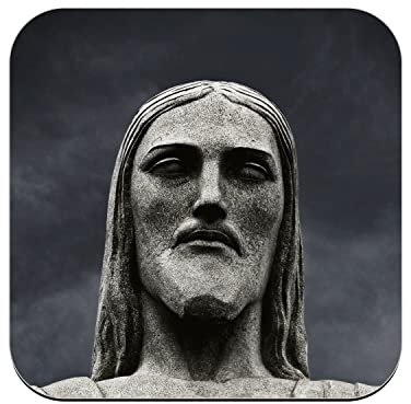 Corkscrew Coasters – Head of Christ of Rio De Janeiro Corcovado Monument – Set of 6 (95 x 95 mm)