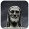 Corkscrew Coasters – Head of Christ of Rio De Janeiro Corcovado Monument – Set of 6 (95 x 95 mm)