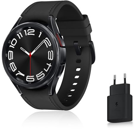 Samsung Galaxy Watch6 Classic Montre Connectée avec Chargeur, Suivi de Santé, Suivi Sportif, Charge rapide, Bluetooth, 47mm, Noir, Exclusivité Amazon Version FR