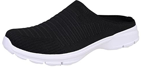 QWUVEDS Herren Hausschuhe Herren Sommer Hausschuhe männer Stiefel Herren Mode Summer Herren Hausschuhe Mesh atmungsaktiver Leichter Slip auf den flachen lässigen Halbpantoffeln Herren Winter
