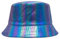 ZLYC Unisex Fashion Bucket Hat PU-Leder Regenhut wasserdicht Fischerhüte(Holografisches Marineblau)