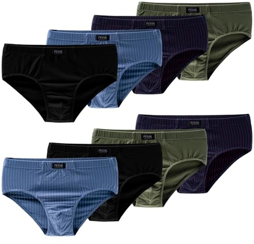 Pesail Herren Slips 10er Pack aus Baumwolle 6XL 10er Pack Farbmix 3