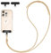 DiDaDi Cinturino universale per cellulare, adatto per tutti gli smartphone, cordino per cellulare con 2 pad, compatibile con tutti gli smartphone (oro)