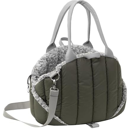 Hundetasche, Tragetuch, Tragetasche, Haustier, Transporttasche, Höhenverstellbar, Hundezubehör, Transportbox, Reise, 38x24x28 cm, Oliv