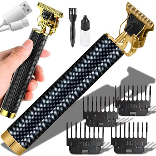 Retoo Tondeuse Barbe Homme Tondeuse Cheveux Professionnelle Avec Lame en T de Coupe de Cheveux Chauve 0 mm Rasoir électrique Tondeuse Corps de Précision pour Nez 7 en 1