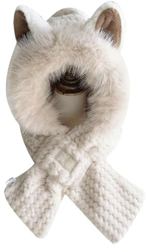 Porgeel Winddichte Mütze Mit Schal - Süße Fuchs Ohren Kapuze, Weicher Warmer Hut Für Frauen, Wintergeschenk Für Outdoor Aktivitäten - Beige