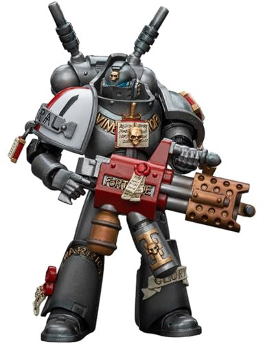 JOYTOY WH 40K Grey Knights Interceptor Squad Interceptor with Incinerator 1/18 Scale Action Figur, 11cm Action Figur (JT8971)