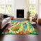 Generic Spielteppich für Kinderzimmer,Teppich mit Tiermotiv,Cartoon-Teppich,Easy-Care Carpet for Creative Playtime,für Kinder zum Spielen und Lernen. (teppich2,140 * 200cm)