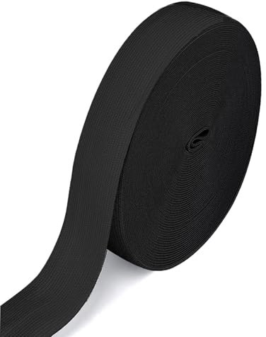 10 Meter Gummiband Schwarz 20 mm Breit Gummibänder Nähen dick Hosengummi Elastische Band gummizug Gummilitze stoffband zum Nähen sewing elastic band für DIY Handwerk, Kleidung (10 M-2 cm Schwarzer)