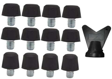 Milageto 12 Stück Fußballschuh-Spikes, Fußballschuh-Spikes mit M6-Gewinde, Rugby-Schuh-Stollen, Fußballschuh-Spikes für das