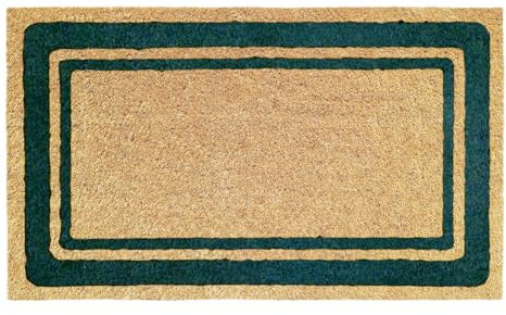 Banzaii Zerbino Cocco da Esterno e Interno, Tappeto Antiscivolo 40x70 cm - Border Verde