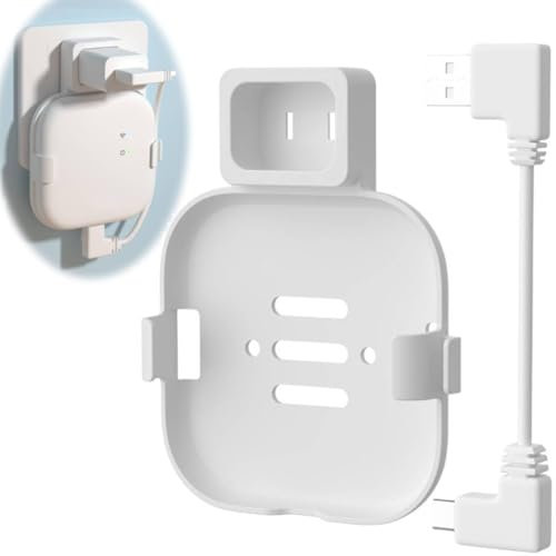 Wall Mount Bracket for Blink Sync Module XR, Space-Saving Bracket with Short Cable for Blink Indoor, Blink Sync Module Bracket Security for Blink Outdoor Camera, Indoor Camera,Doorbell Camera -White
