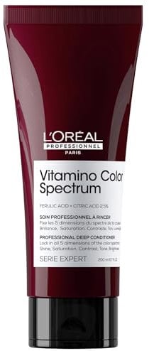 L'Oréal Professionnel Deep Conditioner für Farbbrillanz für stärkende Tiefenpflege bei coloriertem Haar, mit Ferula- & Zitronensäure, Serie Expert, Vitamino Color Spectrum Deep Conditioner, 200 ml