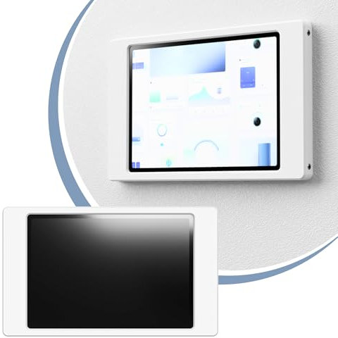 Cleverstation Tablet Wandhalterung für Samsung Galaxy Tab A9 Plus/A9+ (11 Zoll) - Schraubmontage-Rahmen Wandhalter - Weiß