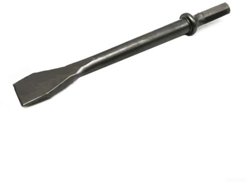 Scalpello per martello pneumatico in acciaio da 175 mm con gambo esagonale per applicazioni pesanti (scalpello piatto)