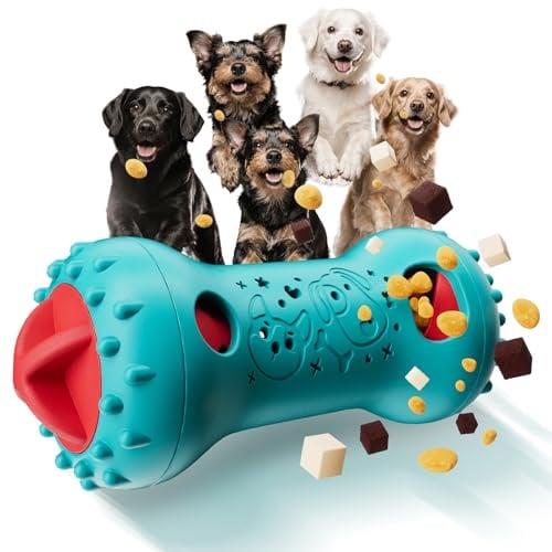Interactive Dog Toys,Adjustable Treat Dispensing Toy to Keep Them Busy | Dog Enrichment for Brain Stimulation & Cognitive for Puppy Puzzle to Reduce Boredom-Ideal Gift for All Dogs(Rigid Nylon)