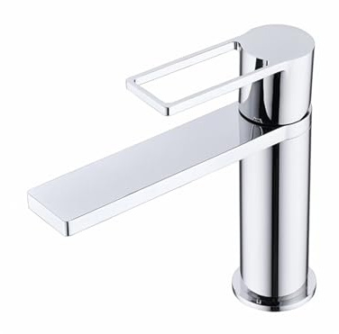 Badezimmer Waschbecken Wasserhahn Waschtischmischer Gourmet Heiß Kalt Armaturen Chrom Matt,Hausrenovierung(Chrome faucet)