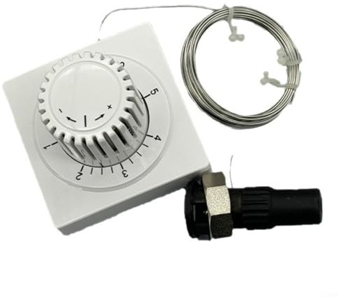Thermostat Kopf Raumthermostat für Heizkörper mit Remote-Funktion, 2 m Kapillare, Metall-Plastic-Gehäuse, einstellbarer Temperaturbereich, kompatibel mit M30x1.5