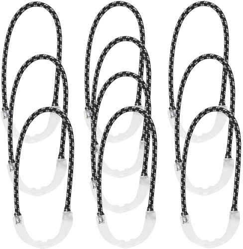 Healifty Lot de 10 Tirettes de Fermeture Éclair Lumineuses Extérieures, Cordons en PU Résistants, Rallonges pour Paquet à Dos et Vêtements, Accessoires de Remplacement Pratiques