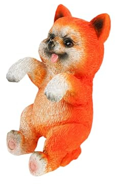 PANGBOER Resin Climbing Dog Figurine Statue Hanging Ornament for Fish Bowl and Planter Indoor Fishtanks Edges Mounted Decoration Aquarium Landscape Decoration