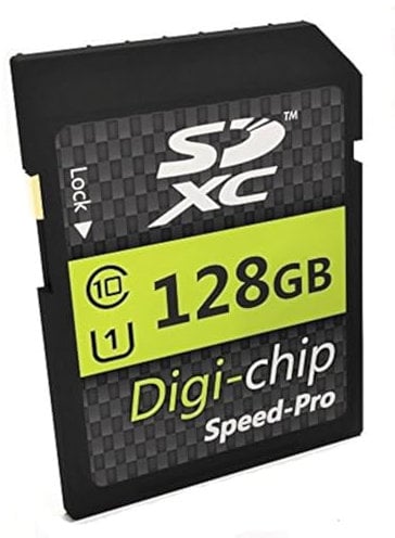 Digi Chip 128GB SDXC Class 10 Memory Card For Nikon Coolpix A900, B500, B700, CP A10, A100, DL24-85, DL18-50 & DL24-500 Digital Cameras