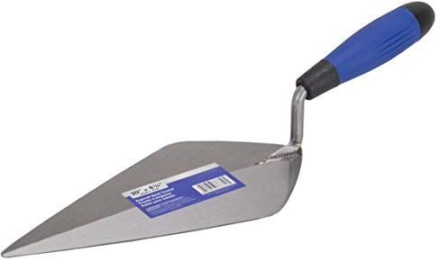 Edward Tools Brick Trowel - Pro Line Pointing Trowel with high Carbon Steel Blade - Ergo-Soft Comfort Handle - Forged Steel into Single piece for Extra Strength - High Lift Handle (10)