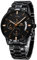 MEGALITH Herrenuhr Schwarz Edelstahl Militär Chronographen Herren Armbanduhr Wasserdicht Analog Uhren fur Männer Großes Ziffernblatt Leuchtende Datum