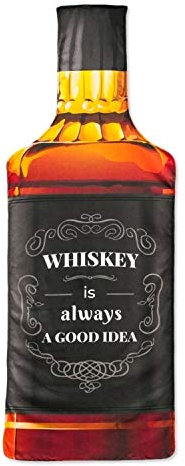 Unbekannt Whiskey-Flasche Badetuch - Whisky-Flasche Strandtuch Strandlaken Whiskeyflasche Duschtuch