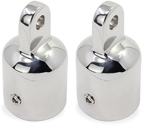 HSEAMALL Bimini Top Eye End Cap Passend für OD Rundrohre, Edelstahl Heavy Duty Boot Bimini Top Caps Canopy Fittings für Marine Hardware (25mm-2 PCS)