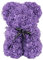 FeiWen Ours Fleur Rose 10 Pouces Ours en Peluche Fleurs artificielles Fête des mères,La Saint-Valentin, Anniversaire avec Douche Nuptiale (Violet)