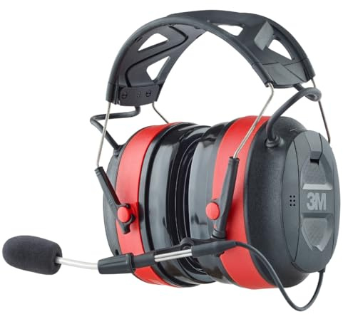 3M Pro-Comms - Protector auditivo electrónico, orejeras inalámbricas con tecnología Bluetooth y micrófono externo con cancelación de ruido, clasificación de reducción de ruido (NRR) 26 dB, cojines de