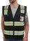 Dib Safety Warnweste, reflektierend, ANSI-Klasse 2, Warnweste mit Taschen und Reißverschluss, Bauarbeitsweste, Hi Vis, Schwarz/gelber Rand, 3XL