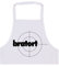 Dressfactor Grillschürze für Männer | Bratort | Grill-Schürze mit Spruch lustig BBQ Grillen Uni Farbe Weiß