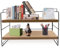 Lacusmall Tischregal, Schreibtisch Regal Wooden Bücherregal 2Tier, Mehrzweck-Bücherregal für Schreibtischplatte und Kommode(Holzfarbe)