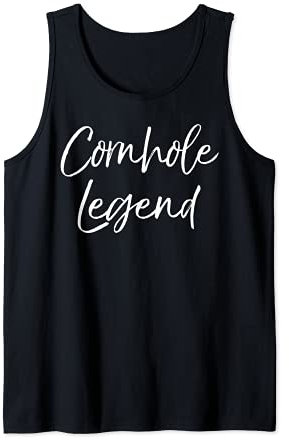 Cute Cornhole Gift for Champions Trophy Fun Cornhole Legend Tank Top