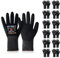 HPHST Arbeitshandschuhe SF001TS Handschuhe Montagehandschuhe für Damen und Herren Gloves Ergonomisches Design Smart Touch Gartenhandschuhe 12 Paar (XX-Large, Schwarz)
