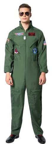 EraSpooky Herren Pilot Cosplay Kostüm Flieger Cosplay Kostüm Halloween Party Karneval Karneval Erwachsene Kleidung