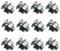 MEETOOT 12pcs Cable Anchor Bolt for Bicycle Brake Line Brake, Bicycle Moped MTB Mountain Bike Brake Cable Adjuster Clamp Lock Screw Bolt