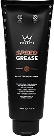 Peaty's Bicycle Speed Grease - Readily Biodegradable, High Performance, Rapid Bearing Speed, Long Lasting Under Extreme Loads, Use In Bike Race Wheel Bearings, Bottom Bracket & Fast Moving Parts, 400g