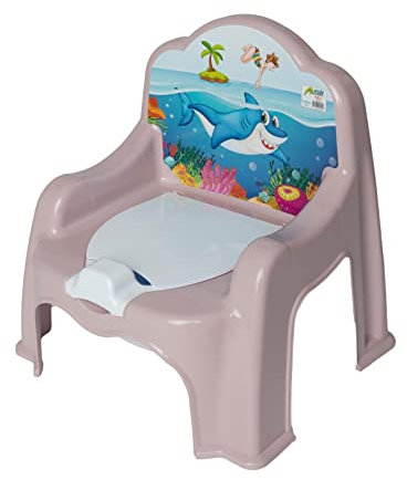 Potty Training Chair Toilet Seat Plastic Lid for Baby Children Toddlers Kids (Pastel Pink)