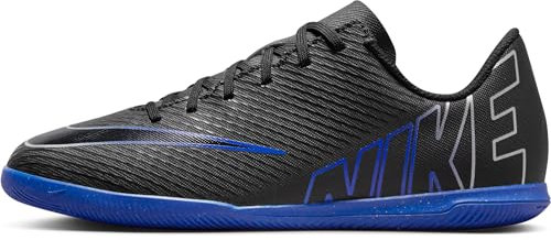 NIKE Vapor 15 Club Soccer Shoe, Black Chrome Hyper Royal, 3.5 UK