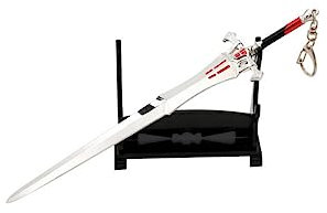 Hanaiette 1 x Final Fantasy Modell-Schlüsselanhänger-Sammlung mit Präsentationsständer, Stil 1, Einheitsgröße